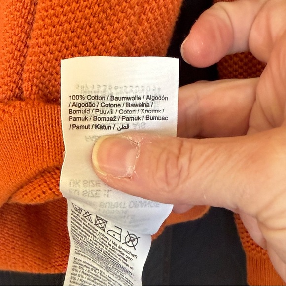 Jack and Jones Orange Zip Pullover Crew Neck Sweater Size L - Picture 9 of 10